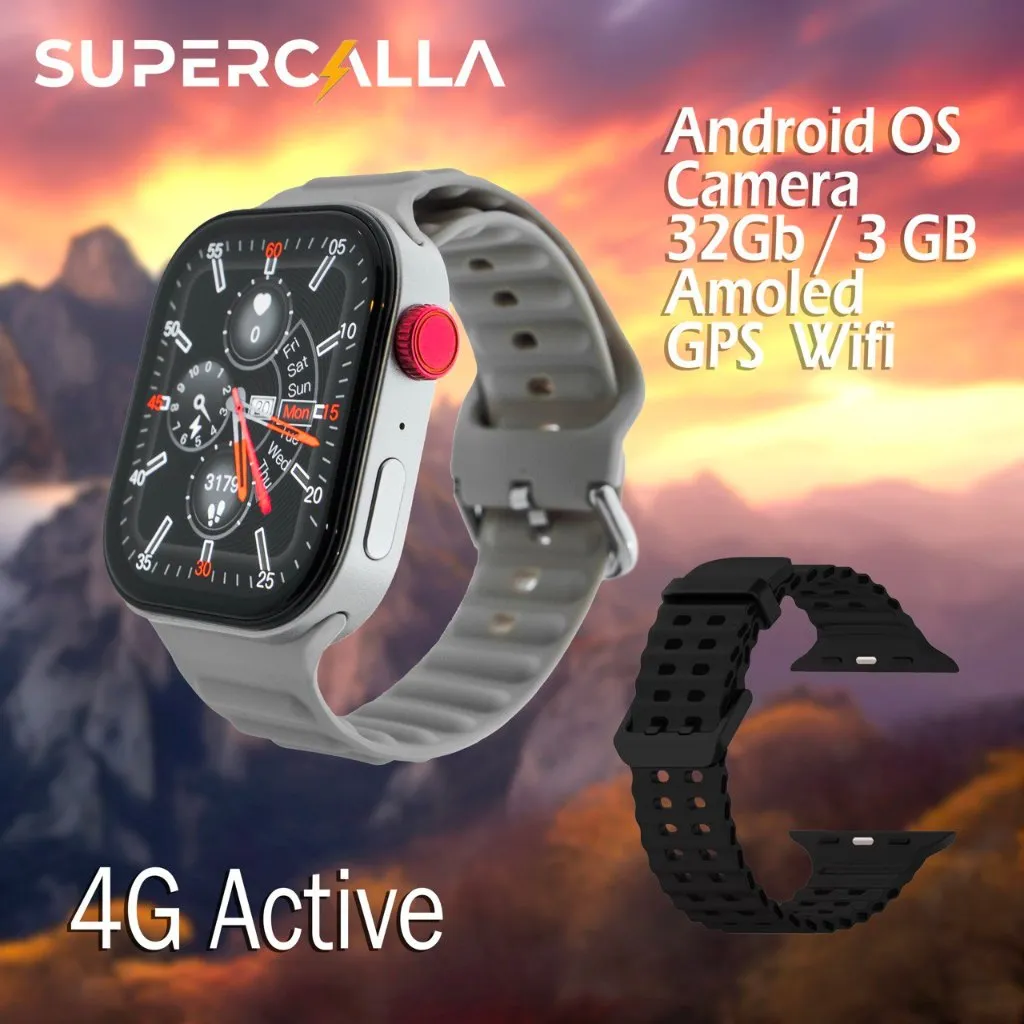 Supercalla 4G ACTIVE Android IOS Simcard Wifi GPS Amoled 2.06 inch