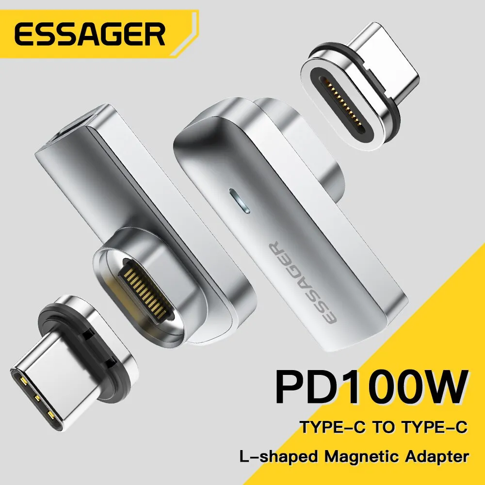 Essager Edge Full-Functional OTG Konektor USB C Adaptor Magnetic PD 100W 4K 60Hz Adapter For Laptop MacBook Air Pro