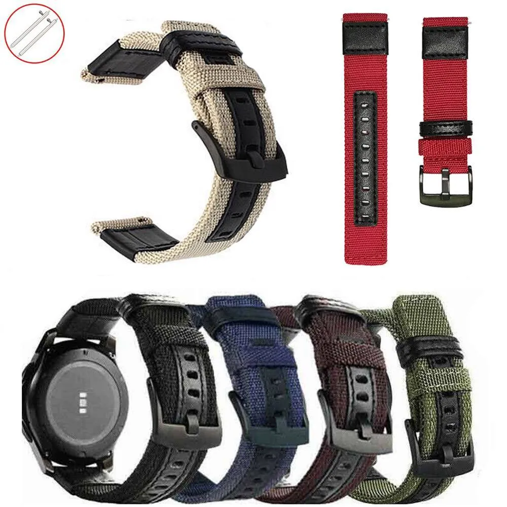 Strap Kanvas jam Tangan Smart Watch 22mm Strap Nilon Jam Tangan Pintar