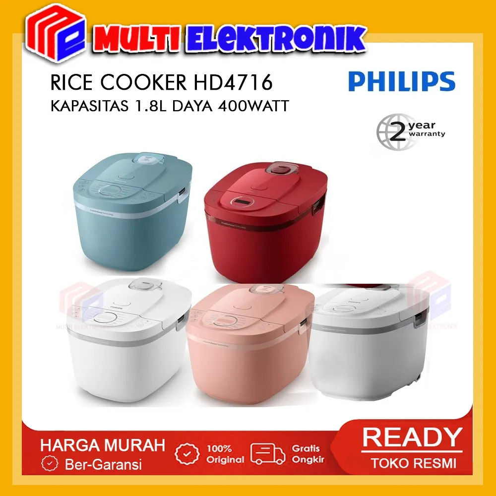 Philips Digital Rice Cooker - Fresh Defense Technology Kapasitas 1.8 Liter HD4716 / HD4712 /  HD4812 Series 3000