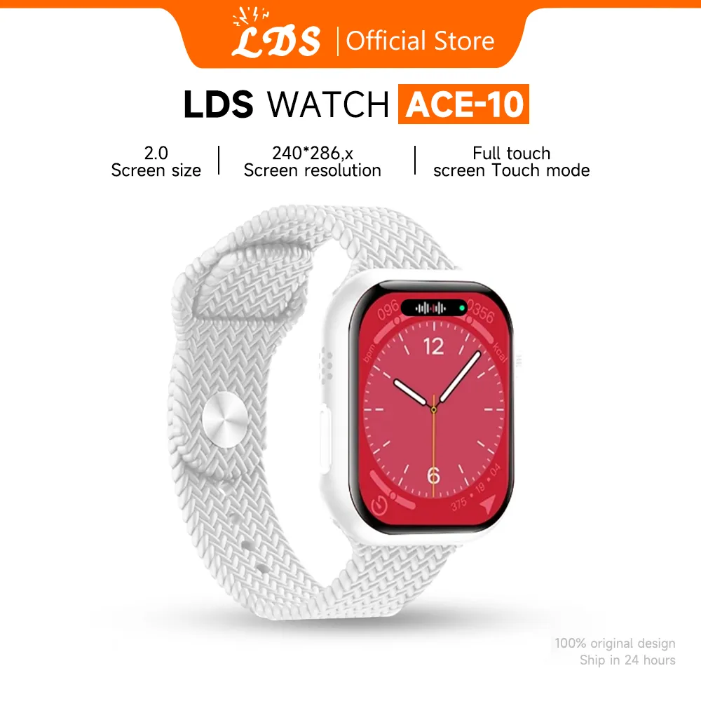 [Bisa COD] Original LDS SmartWatch ACE-10 Mini 2.0Inci Layar Sentuh 45Mm Layar Penuh Jam Tangan Pintar Tahan Air Pria Android IOS Jam Tangan Digital Pria Wanita Bluetooth iPhone Olahraga Kertas Dinding Yang Dapat Disesuaikan Jam Tangan Pintar