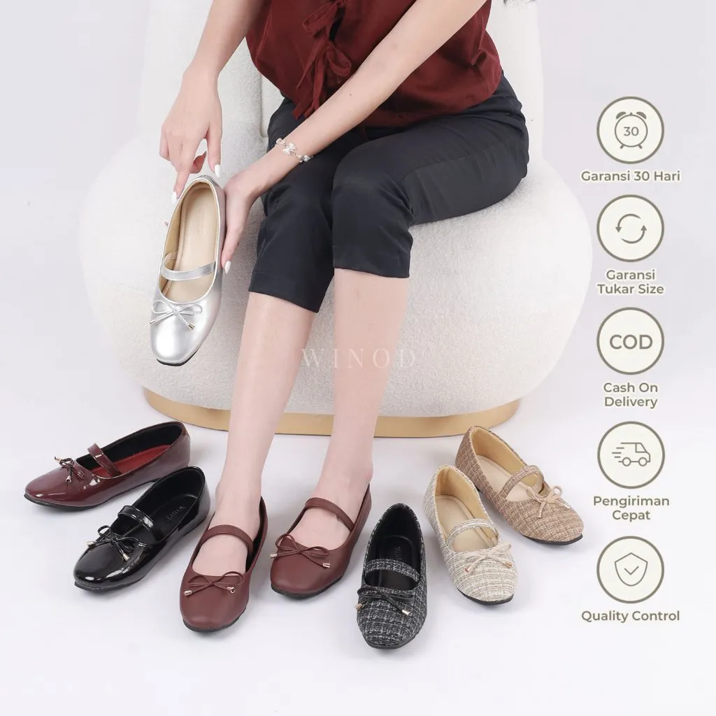 WINOD Liza Sepatu Flatshoes Wanita Sepatu Kerja