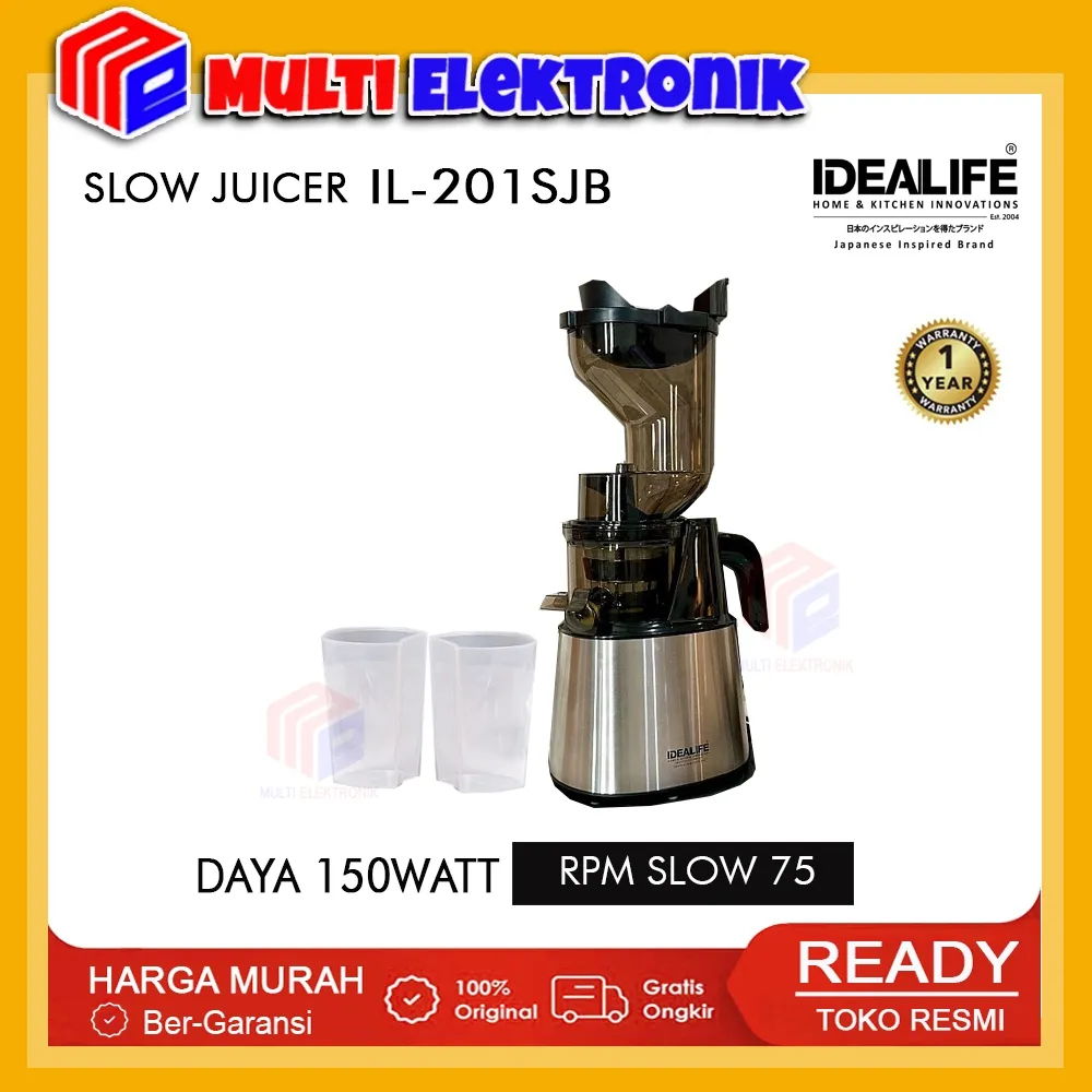 Idealife Professional Electric Slow Juicer IL-201SJB