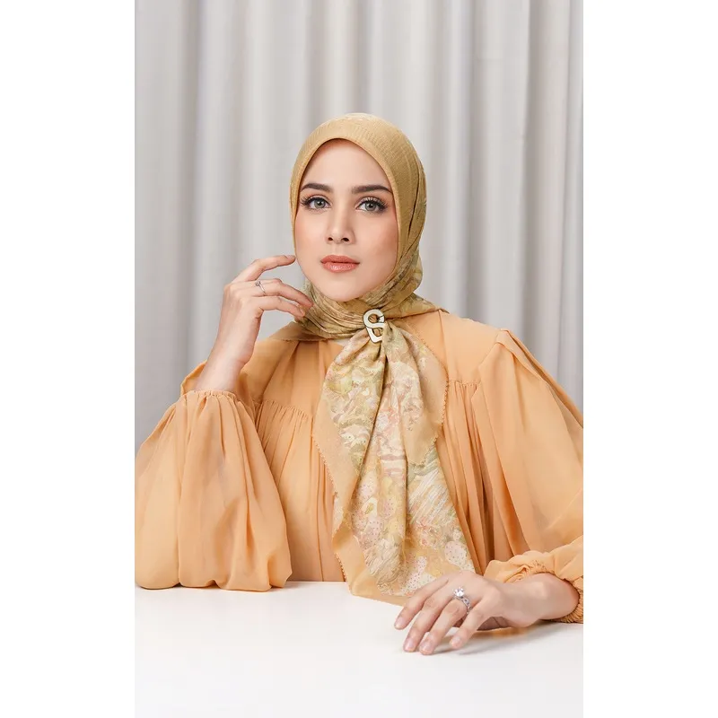Buttonscarves - The Yucca Voile Square - Savanna / Hijab Segi Empat