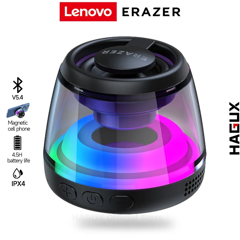 Lenovo ERAZER XM103 Speaker Bluetooth V5.4 Wireless Portable TWS Bass Mini Stereo Musik Box Magnetic cell phone speaker portable