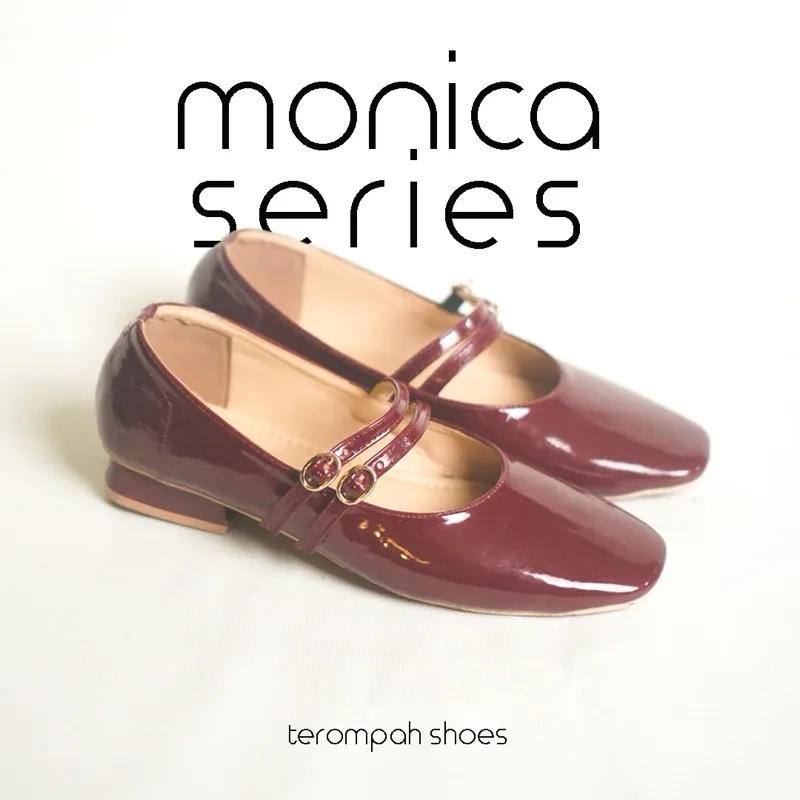 Tarompah Monica Maroon Ballet Wanita