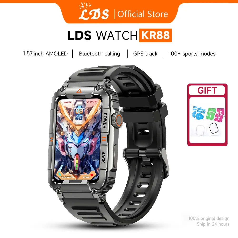 [BARU] LDS KR88 Hardcore Quality | Smartband | Comfortable All-Day Wearing | Advanced Sleep Health Management | Up to Two-Week Battery Life | Smartwatch-like Display | 24-hour Heart Rate | Waterproof Outdoor Sports Smart Watch