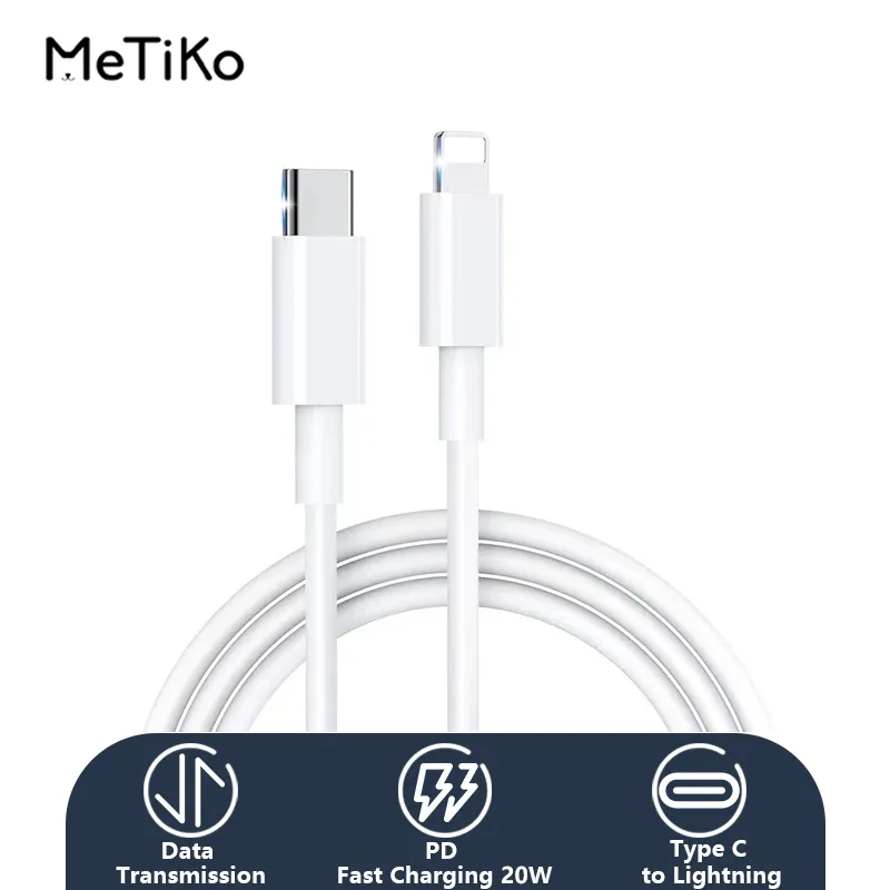 MeTiKo Kabel Data iphone fast charging PD 20W Type C To Lightning for iphone 7-16