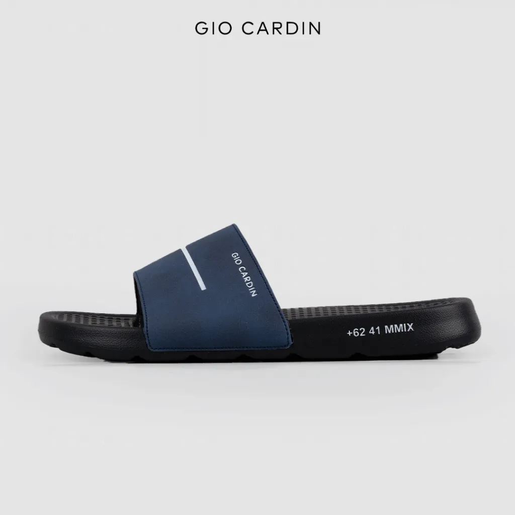 GIO CARDIN - Sandal Slides Pria Wanita Nova Triple Navy