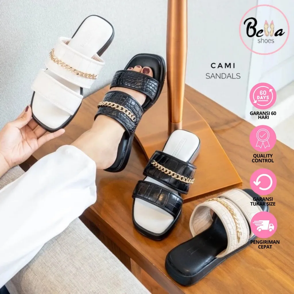 Bellashoesjkt Cami Platform Sandal Wedges Wanita Daily