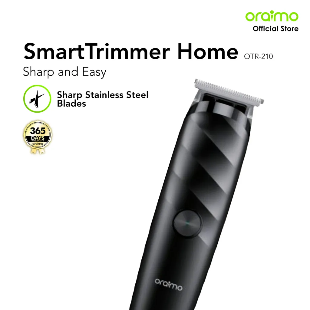oraimo Smart Trimmer Elektrik Alat Cukur Rambut Jenggot Kumis OTR-210 Trimmer Cukuran Tanpa Kabel Electric Shavers Alat Cukur Listrik Kumis Wajah Jenggot Portable