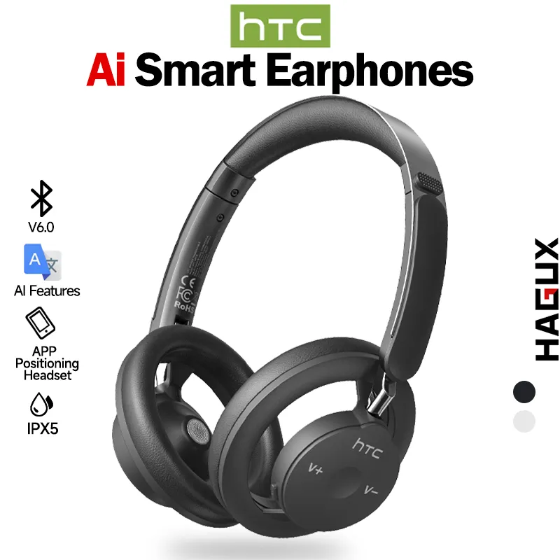 HTC HP06 Headphone Bluetooth V6.0 Headset terjemahan pintar AI OWS TWS Sport Headphone olahraga IPX5