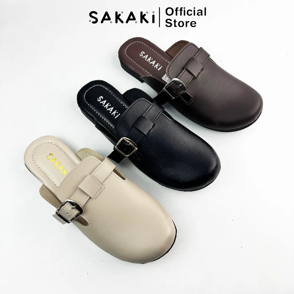 SAKAKI Aleena - Sepatu Sandal Wanita Slip-On, Mules & Mary Janes