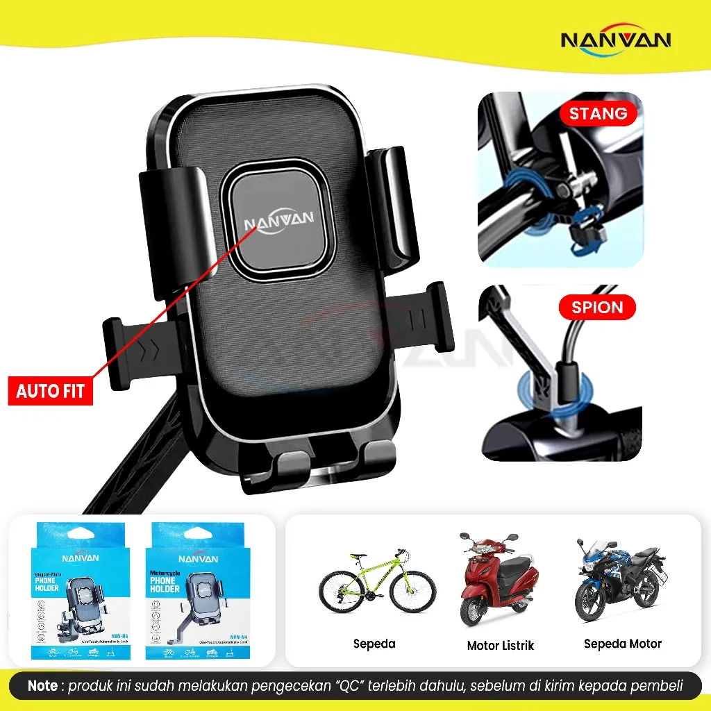 NANVAN NVN-N4 Phone Holder Pegangan Penyangga Hp Di Motor / Sepeda