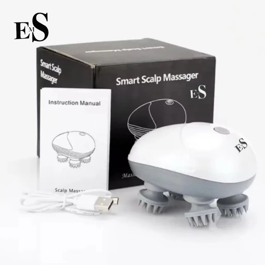 EMS SMM Charging Massager Pijat Kepala 3D Otomatis Listrik Kucing Cat Tembok Head Massager Anti Air pijat Punggung Portable