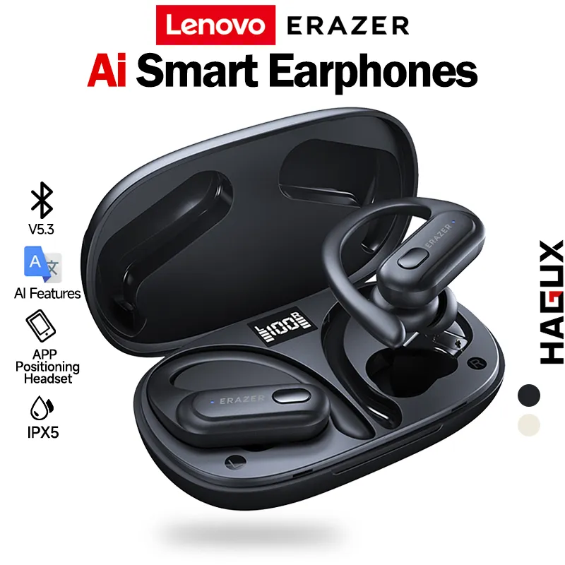 Lenovo ERAZER XT60PRO True Wireless Headset Bluetooth V5.3 OWS TWS Earphone Olahraga In Ear earphone IPX5 Headphone terjemahan AI