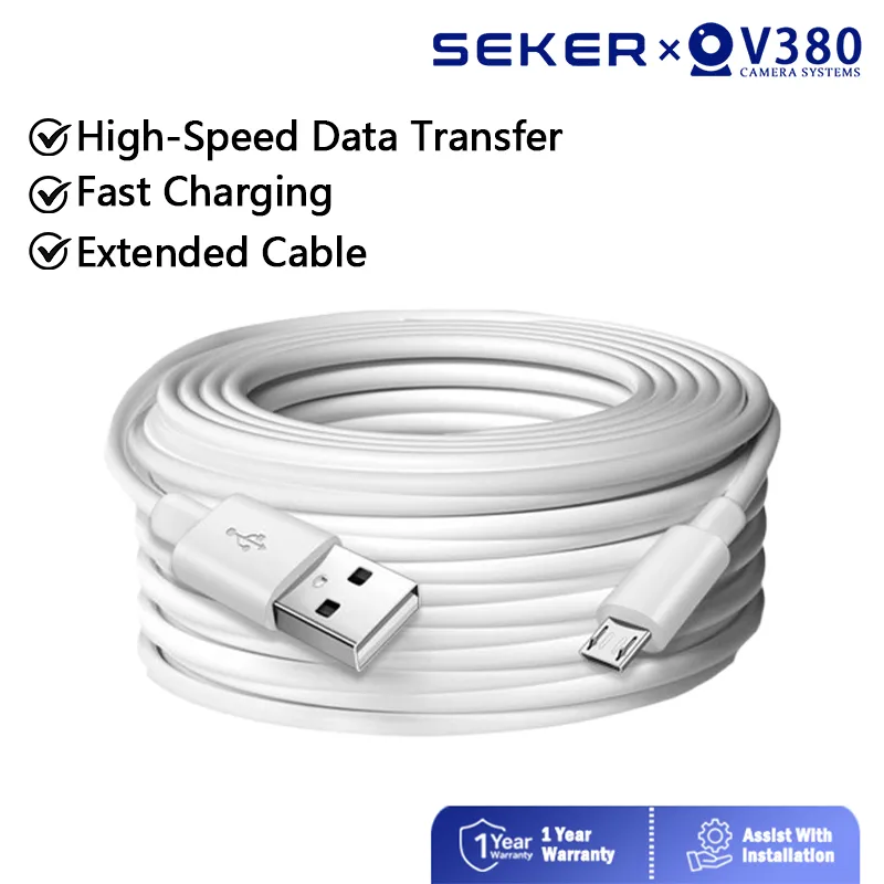 Kabel Data Micro USB Type C Charger 3 Meter/5 Meter Extra Long Wire Cord for CCTV Kamera