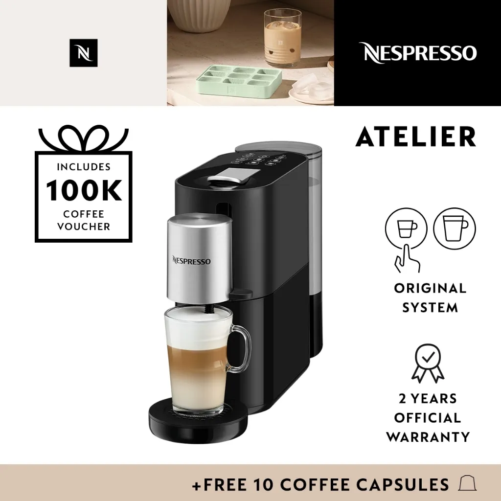 NESPRESSO Atelier Coffee Machine, Black (Mesin Kopi)