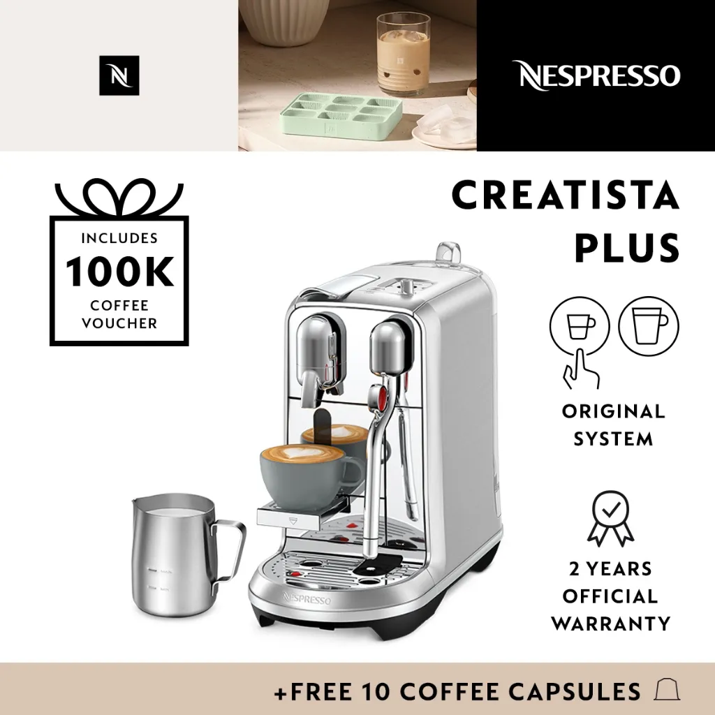 NESPRESSO Creatista Plus Coffee Machine , Stainless steel ( Mesin Kopi)