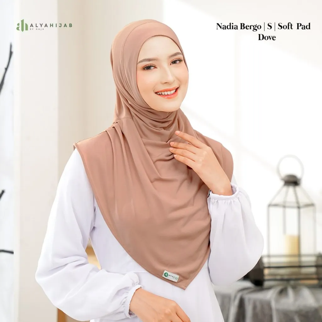 ALYAHIJAB - Nadia Bergo Size S (Softpad) | Hijab Bergo Instan Jersey High Quality