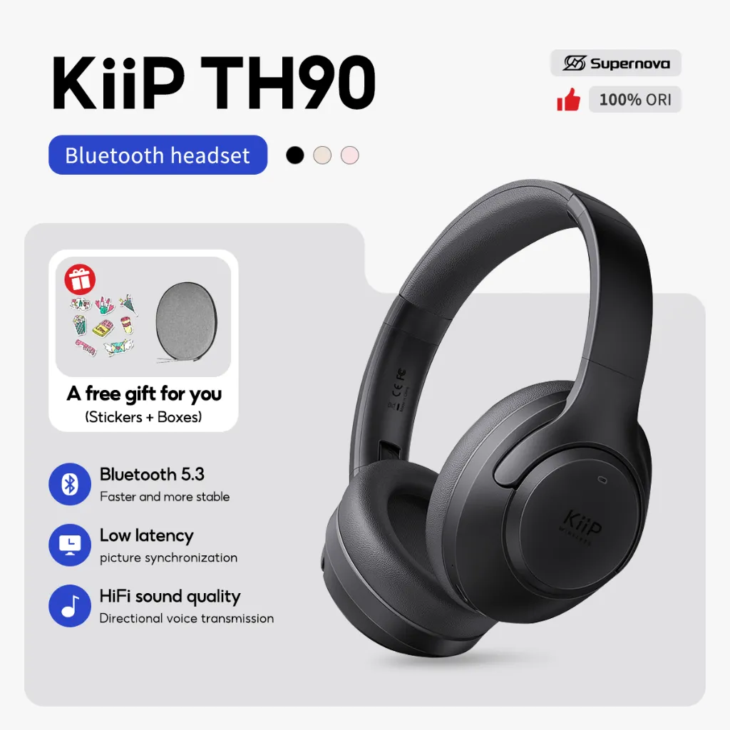 Supernova x KiiP Wireless TH90 ANC Wireless Over-Ear Headphone Spatial Audio