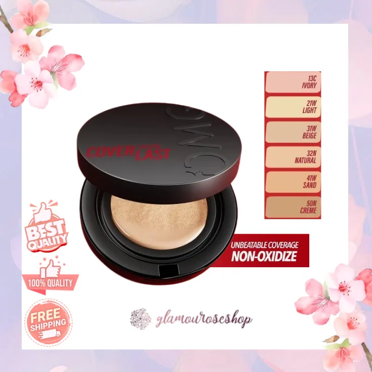 OMG Oh My Glam Coverlast Cushion 15g - Cushion Foundation Concealer Skin Tint Make Up
