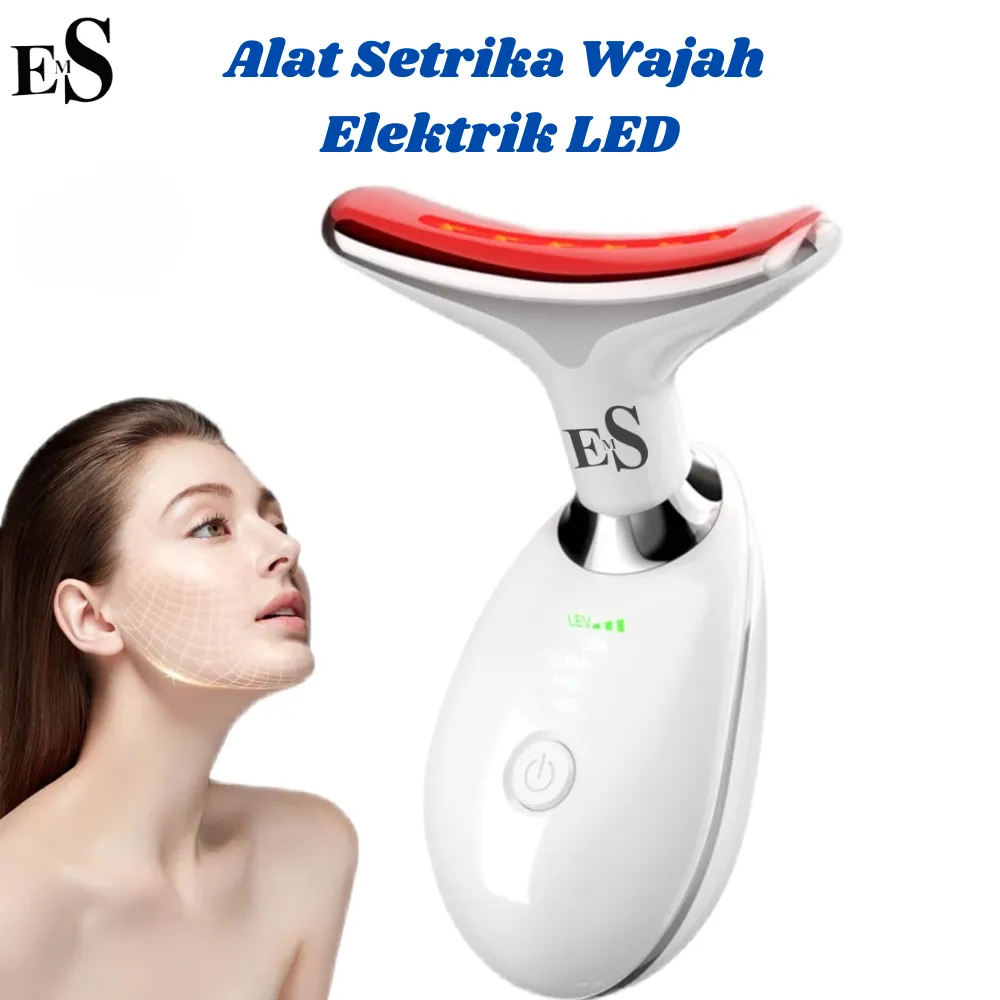 EMS EFM Alat Pijat Elektrik LED / Penirus Pipi Wajah / Pijat Wajah Elektrik Multi Dimensi EMS Original Mengencangkan Kulit Wajah