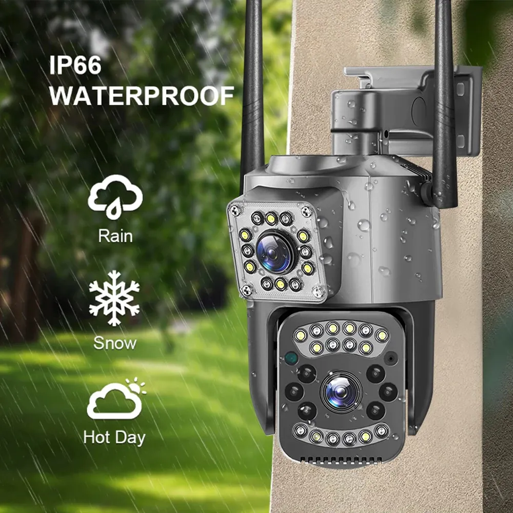 V380 Pro Outdoor Dual Lens CCTV 8MP Smart Wifi PTZ Panoramic Auto Tracking Home Security Kamera