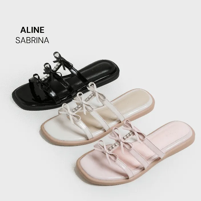 ALINE Sabrina Sandal Slop Teplek Flat Shoes Wanita Korean Style