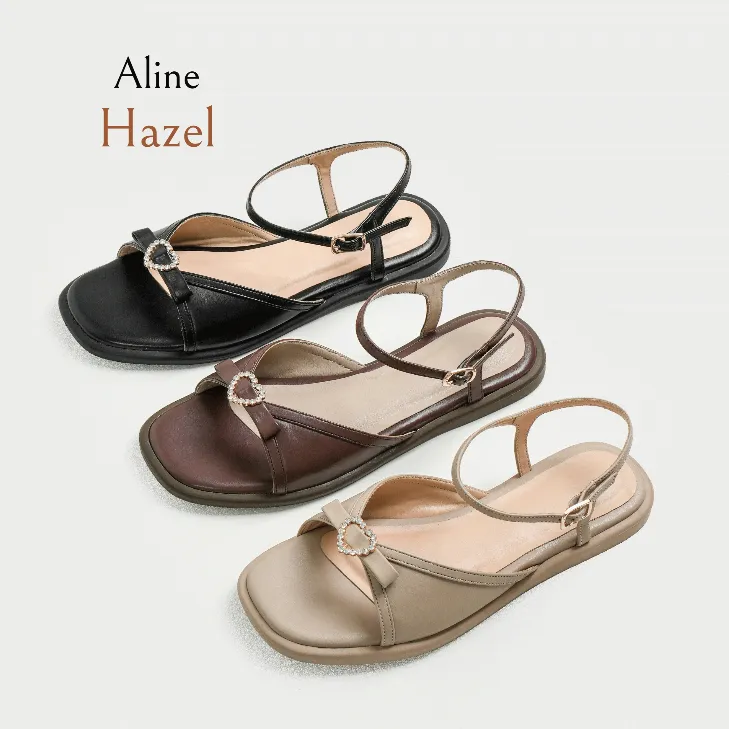 ALINE Hazel Sendal Teplek Slop Flat Shoes Wanita Korean Style