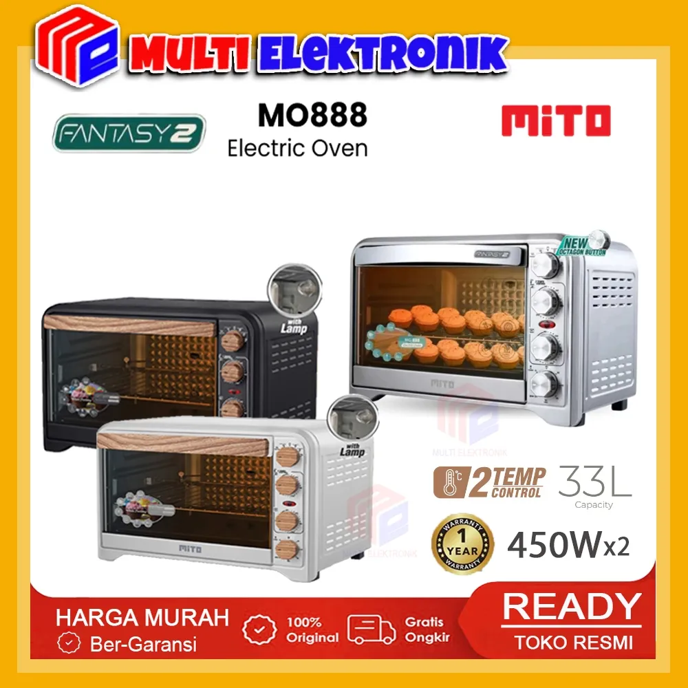Mito Oven Fantasy 2 MO-888 Kapasitas 33L - Original Garansi Resmi