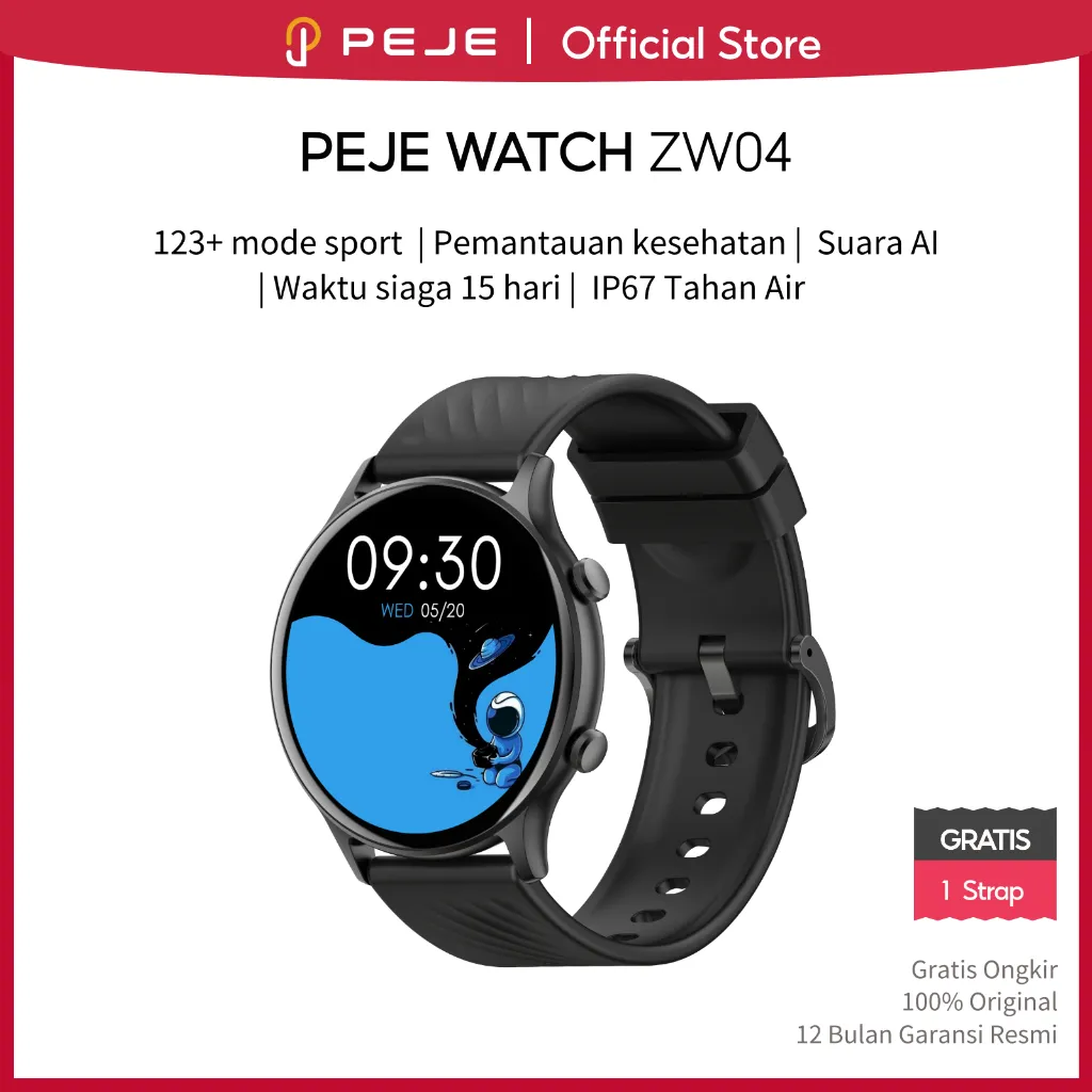 PEJE ZW04 100% Original Light&Slim Smartwatch Waterproofing for Daily Life Customize Watch Faces