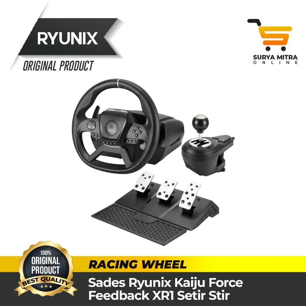 Sades Ryunix Setir Kaiju XR1 / XR-1 Steering Wheel Stir Mobil Force Feedback Racing Wheel