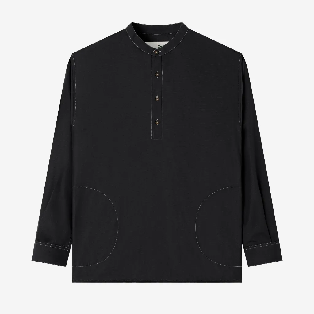 DUHA Baju Koko Lengan Panjang - Zahr - Black