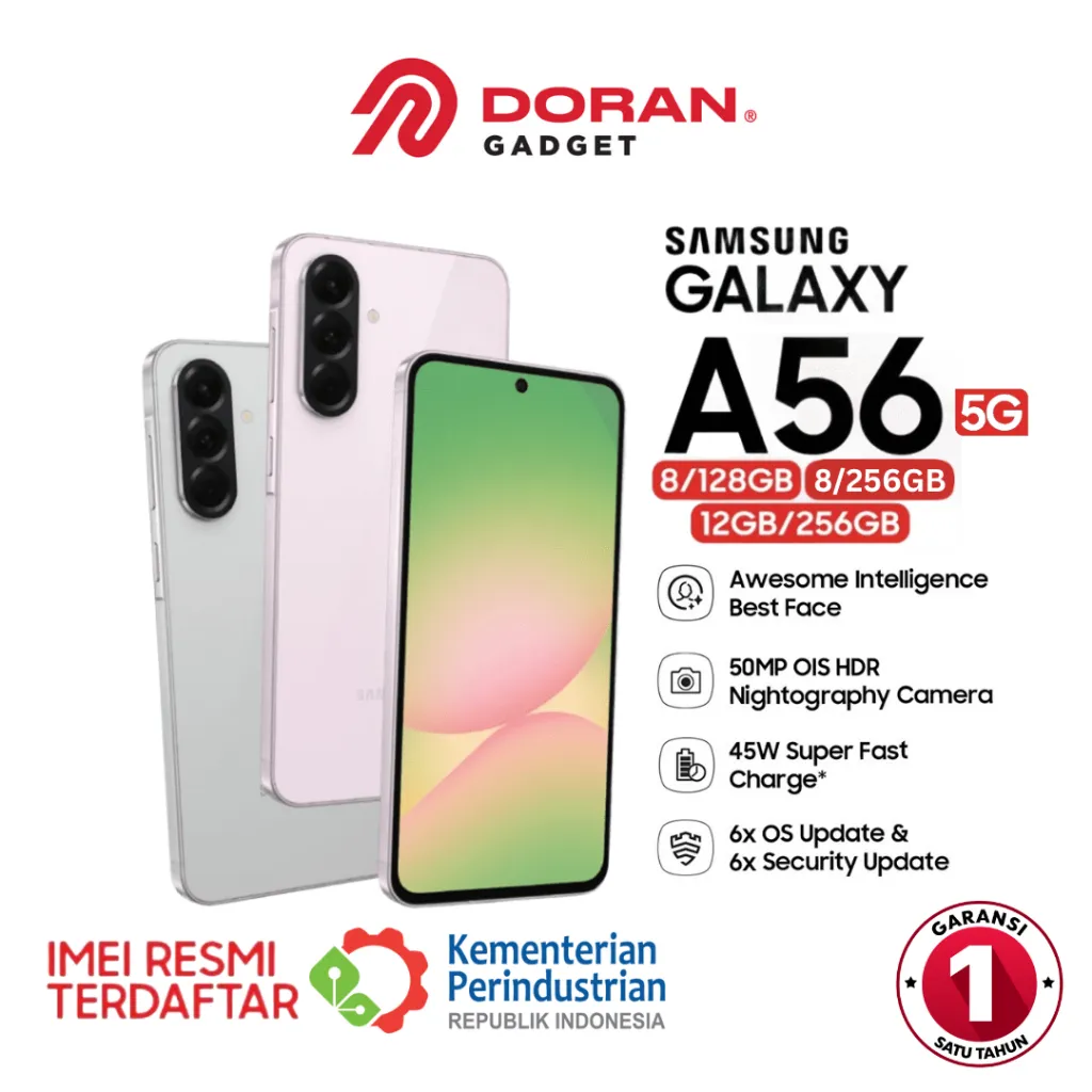 Samsung Galaxy A56 5G 8/256GB 12/256GB RAM 8GB 12GB ROM 256GB - Garansi Resmi SEIN 1 Tahun