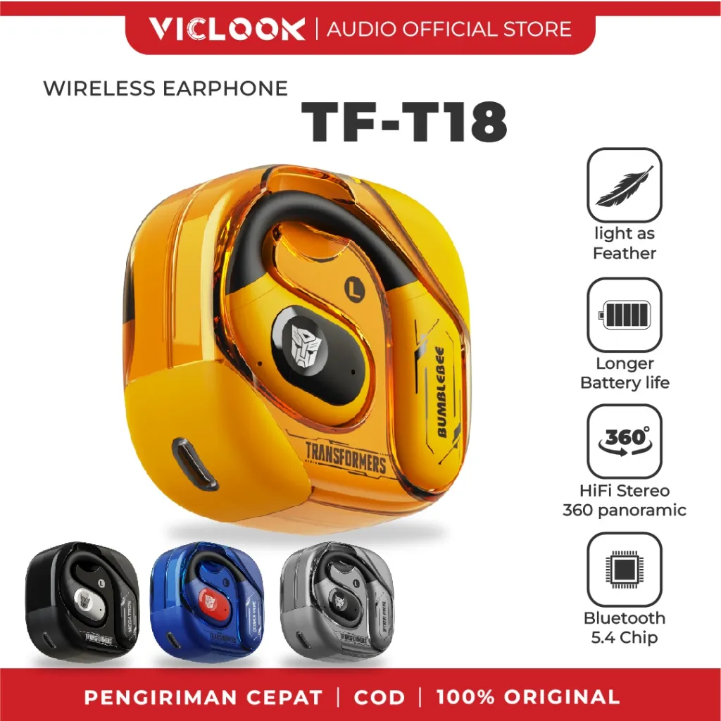 Transformer x VICLOOK Gaming Headset Stereo OWS 9D HIFI sport IPX 6 Waterproof