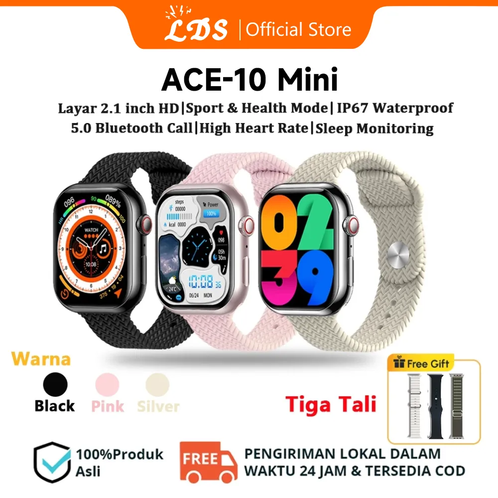 LDS Bluetooth Smartwatch ACE-10 Mini | NFC Support | Sport & Health Mode | Hi-Fi Sound |