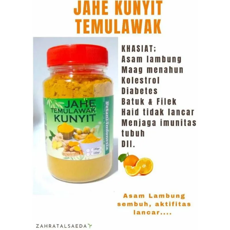 jahe kunyit temulawak minuman kesehatan back to nature obati asam lambung naik gerd tukak lambung kolesterol diabetes sakit pinggang dengkul hepatitis dll