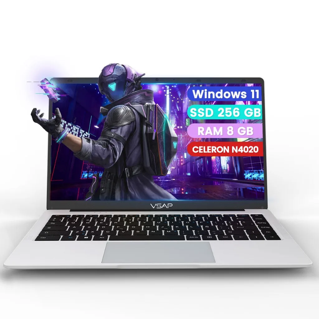 Laptop intel Celeron N4020 8GB RAM 256GB SSD Windows 11 Pro 14 Inch 1920 x 1080