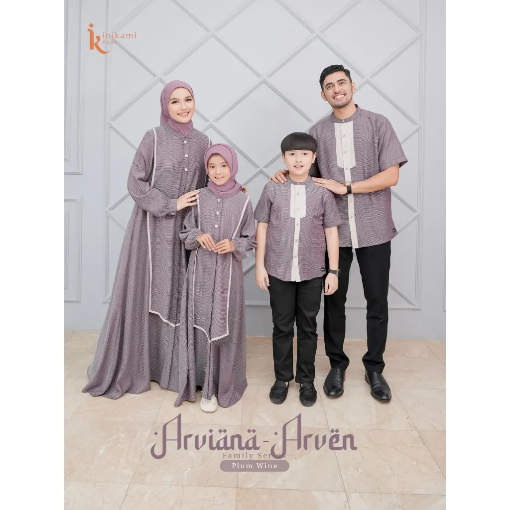 IniKami Sarimbit Arviana Arven Lebaran 2026 Premium Seragam Keluarga Anggun Berkelas Ori