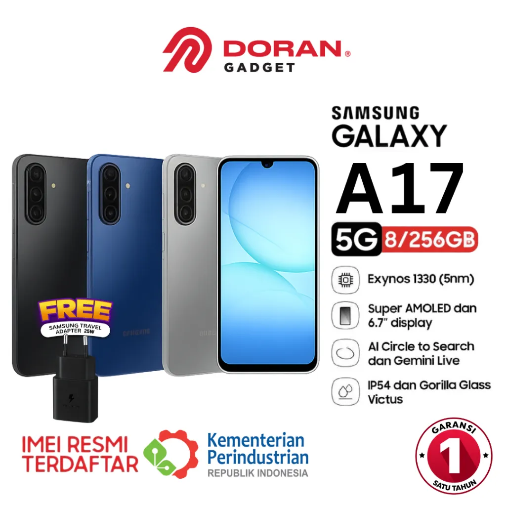 Samsung Galaxy A17 4G 5G 8/128GB 8/256GB RAM 8GB ROM 128GB 256GB  - Garansi Resmi SEIN 1 Tahun