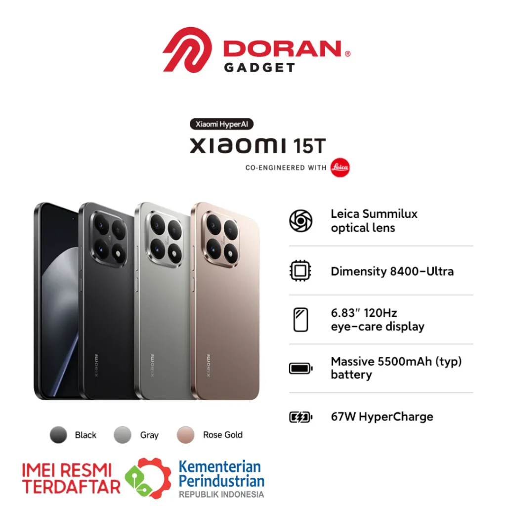 Xiaomi 15T 12/512GB RAM 12GB ROM 512GB- Garansi 1 Tahun