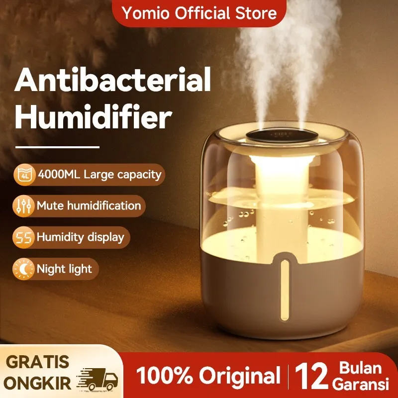 YIOMIO Health Life Air Humidifier Aromatherapy 1500ml Lampu malam Portable Diffuser Aroma Terapi Essential oil  Pelembab air Purifier 1500ml Lampu malam Led 3 warna