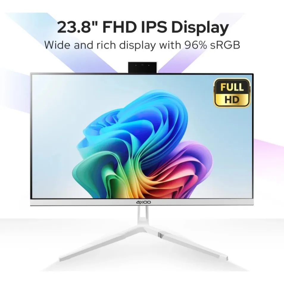 AXIOO AIO Flex 1 All In One PC Intel N100 RAM16GB SSD1TB 23.8inc FHD Windows 11 Pro