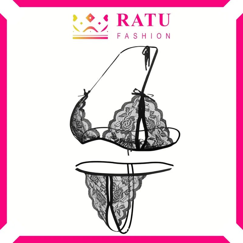 Ratu Fashion Set Bra Lingerie & Celana Dalam Model Lace Transparant BS001