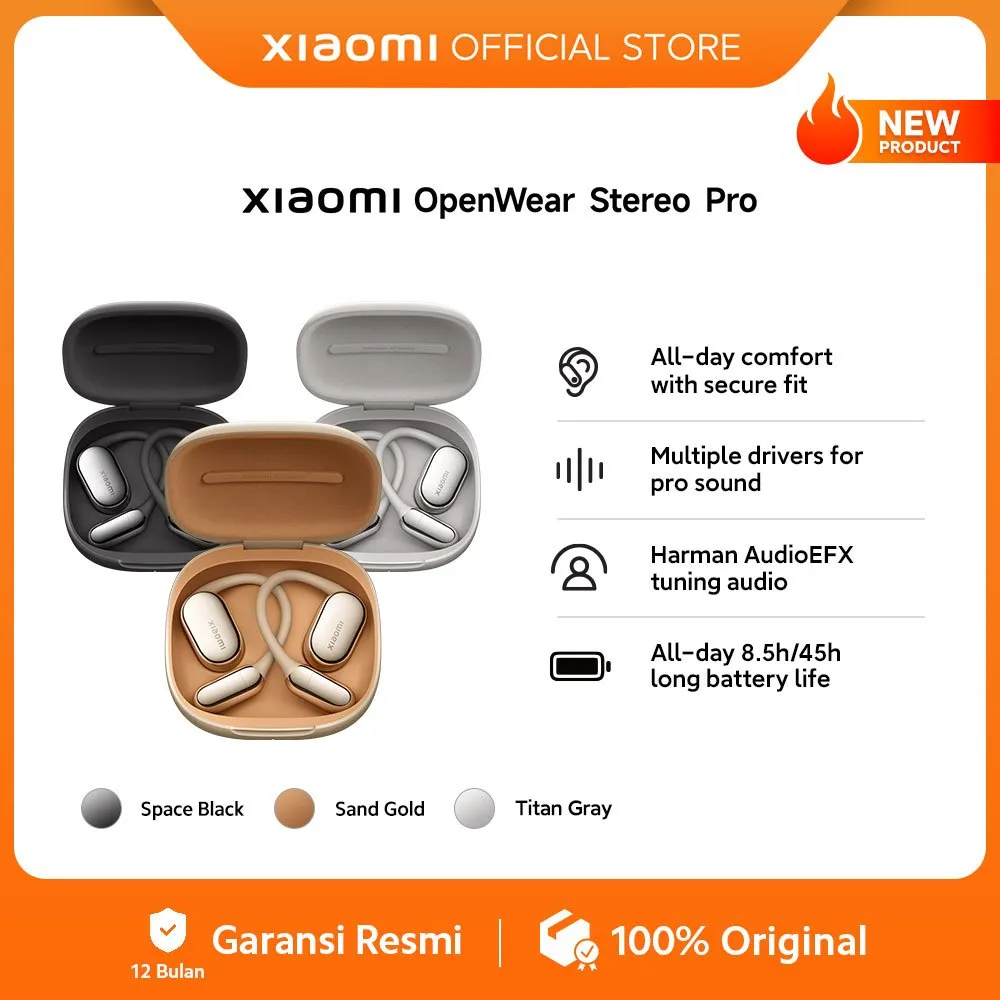 Xiaomi OpenWear Stereo Pro | All-day comfort with secure fit | Multiple drivers for pro sound | Harman AudioEFX tuning audio | All-day 8.5h/45h long battery life [Official Store]