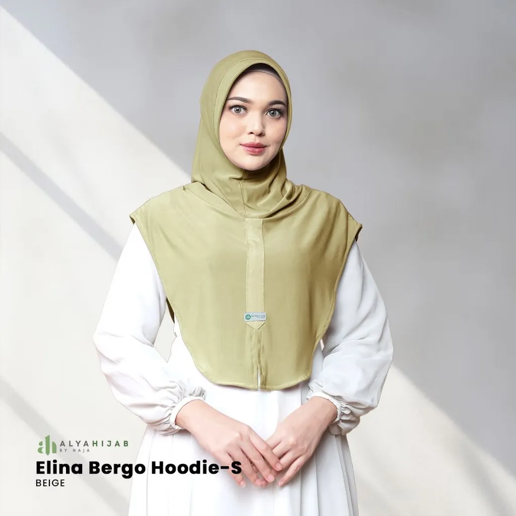 ALYA HIJAB - ELINA BERGO HOODIE | Hijab Bahan Jersey Adem Dan Praktis