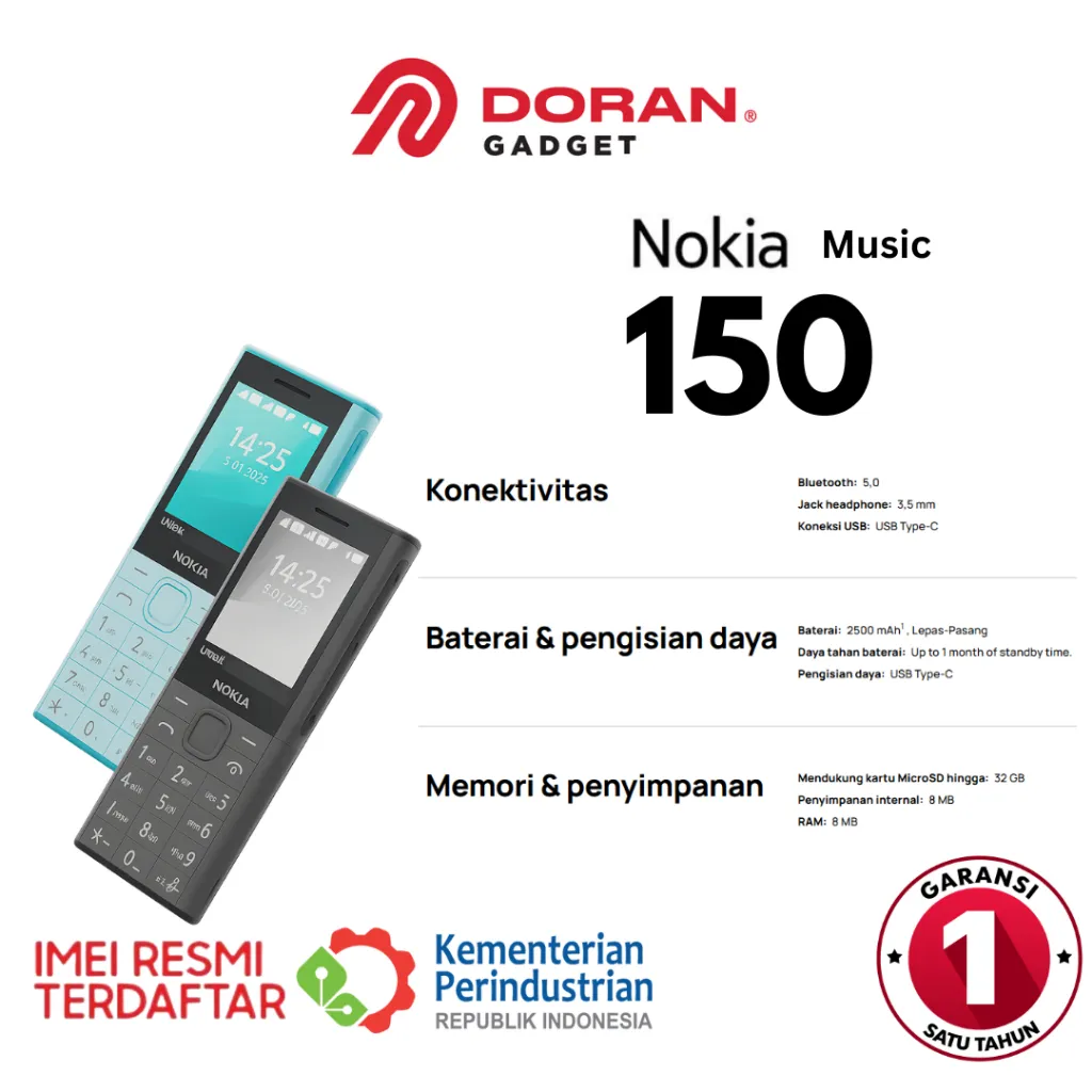 Handphone HP Nokia 150 Music - Garansi Resmi 1 Tahun