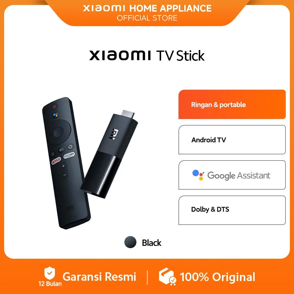 Xiaomi Android TV Stick | Dolby DTS Audio | Streaming Smart WIFI Youtube for TV | [ Official Store ]