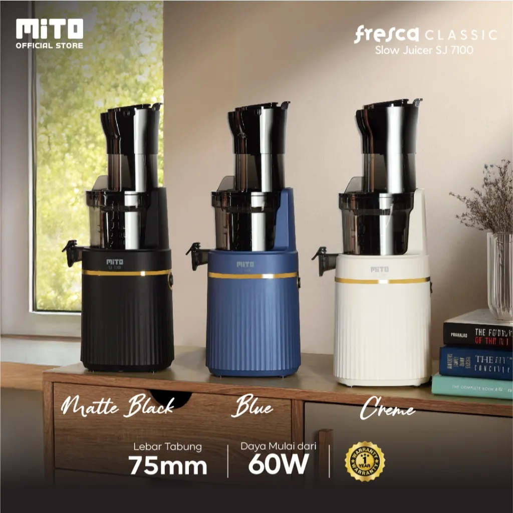 MITO SJ7100 Slow Juicer Fresca Classic | One Lock Technology | Easy Clean | Low Watt
